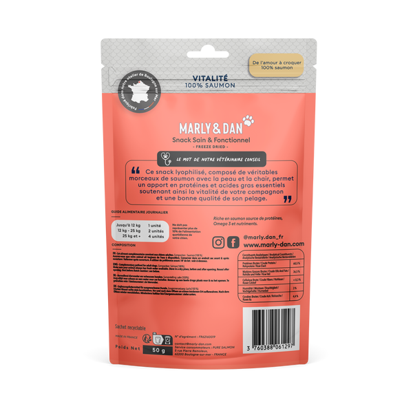 Friandises pour chien Vitalité 100% Saumon